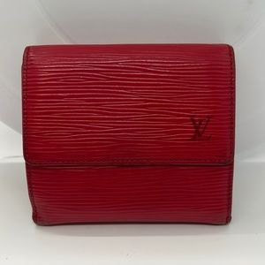 Authentic - Louis Vuitton Red Epi Leather Wallet